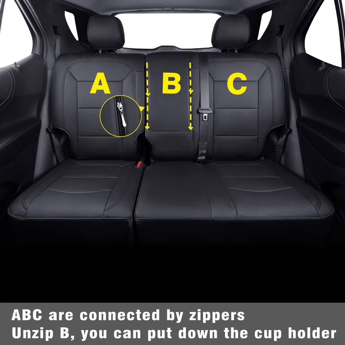Custom Compatible with the Chevy Equinox Seat Covers 2018-2023 with Faux Leather