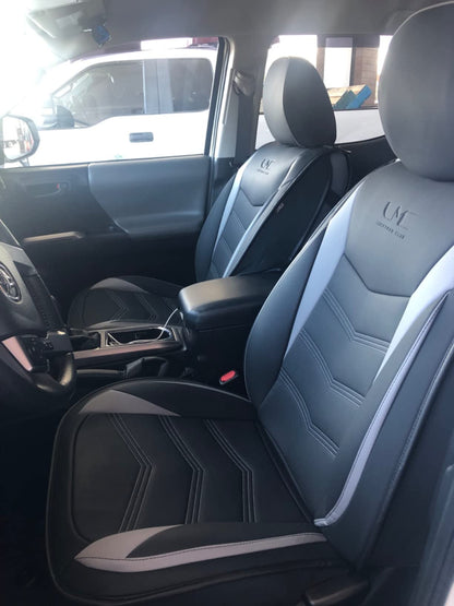 2005-2023 Tacoma Seat Covers Full Set Waterproof leather for Tacoma Double/Crew Cab SR SR5 TRD Sport TRD Off-Road PreRunner Trims, with Waterproof Faux Leather All-enveloping, four seasons general, wear-resistant and scratch-resistant