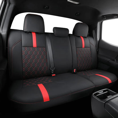 Tacoma Seat Covers, Custom fit 2016-2023 Faux Leather Tacoma SR SR5 TRD Sport TRD Off-Road PreRunner Crew Double Cab