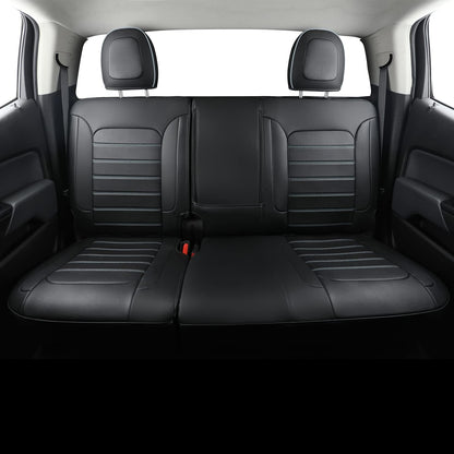 Colorado Seat Covers suitable for Chevrolet 2015-2022 Colorado cab Z71 LT ZR2 work truck and 2015-2024 GMC Canyon fully enclosed seat cover with waterproof faux leather