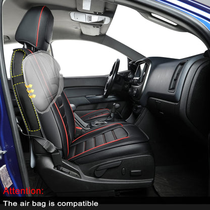 Colorado Seat Covers suitable for Chevrolet 2015-2022 Colorado cab Z71 LT ZR2 work truck and 2015-2024 GMC Canyon fully enclosed seat cover with waterproof faux leather