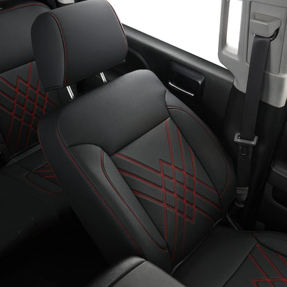 Chevy Sliverado Leather truck Seat  Covers 2014-2018 For1500&2500&3500HD Custom-made all-enveloped, all-season, waterproof leather
