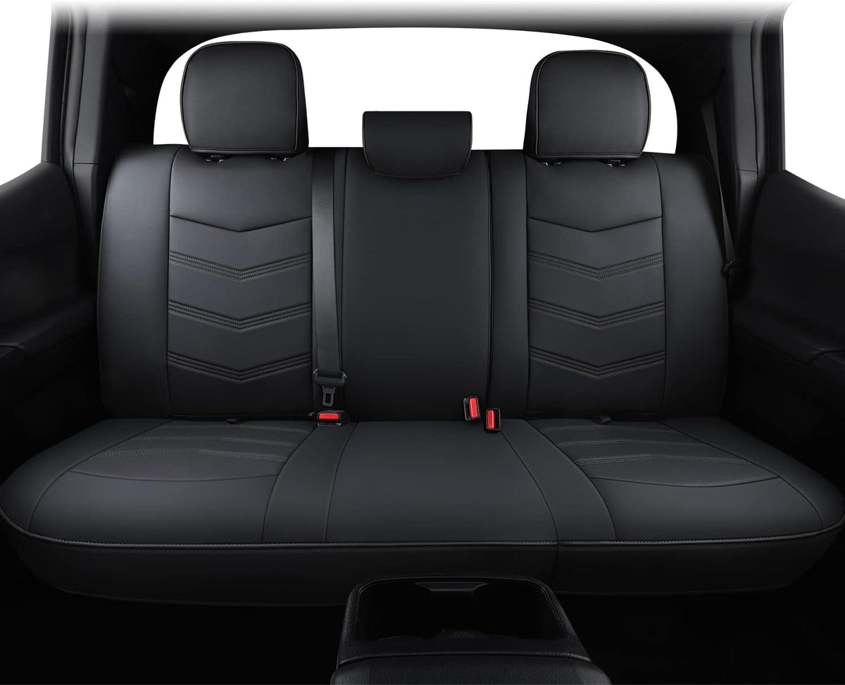2005-2023 Tacoma Seat Covers Full Set Waterproof leather for Tacoma Double/Crew Cab SR SR5 TRD Sport TRD Off-Road PreRunner Trims, with Waterproof Faux Leather All-enveloping, four seasons general, wear-resistant and scratch-resistant