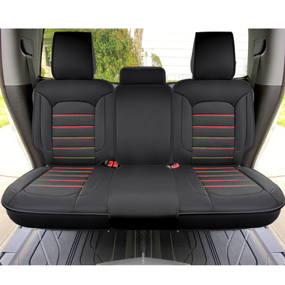 Silverado Seat Covers Fit for 2007-2024 Chevy Silverado Sierra 1500/2500 HD / 3500 HD Crew,Double,Extended Cab with Water Proof Faux Leather