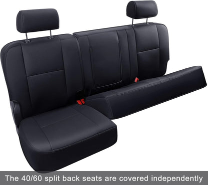 Custom Silverado Seat Covers 2007-2024 Chevrolet Silverado Sierra 1500/2500HD/3500HD crew, all-covered seat covers，dual, extended cab, waterproof leather, , all seasons