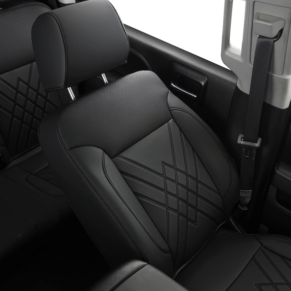2007-2024 Silverado seat covers Custom&Sierra 1500 2500 3500HD Trucks leather CustomSeat Covers Cars Pickups Full Set, Fit Trims Like LT,LTZ,RST