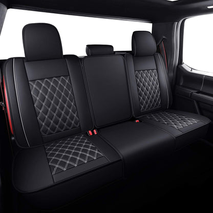 Car Seat Covers Full Set with Waterproof Leather, Automotive Vehicle Cushion Cover for Cars SUV Pick-up Truck Fit for 2009 to 2024 Ford F150 Carhartt and 2017 to 2024 F250 F350 F450