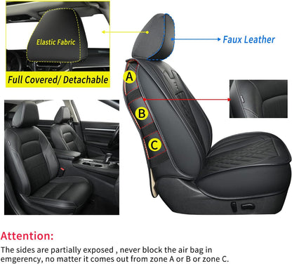 Altima Seat Covers, fit for 2013-2024 Nissan Altima S SR SV SL Platinum Sedan with Water Proof Faux Leather