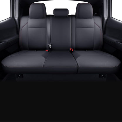 Tacoma Seat Covers  Custom Fit 2016-2023 Tacoma Crew Cab with Faux Leather