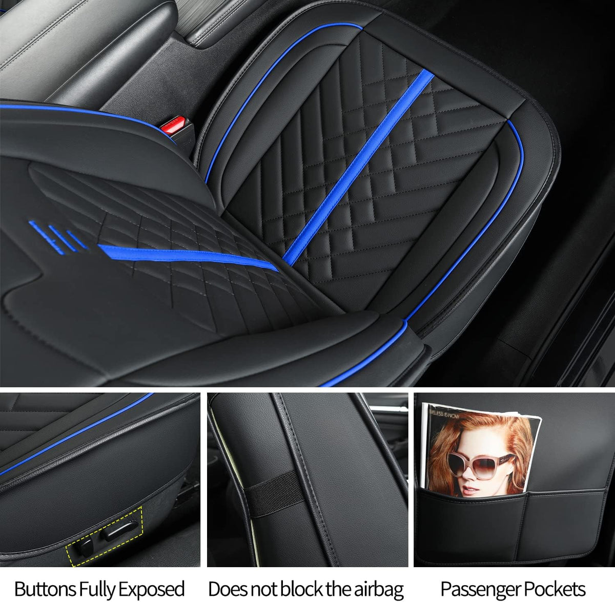 Altima Seat Covers, fit for 2013-2024 Nissan Altima S SR SV SL Platinum Sedan with Water Proof Faux Leather