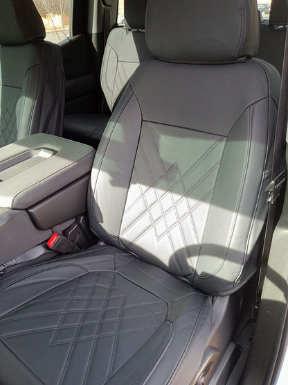 2007-2024 Silverado seat covers Custom&Sierra 1500 2500 3500HD Trucks leather CustomSeat Covers Cars Pickups Full Set, Fit Trims Like LT,LTZ,RST