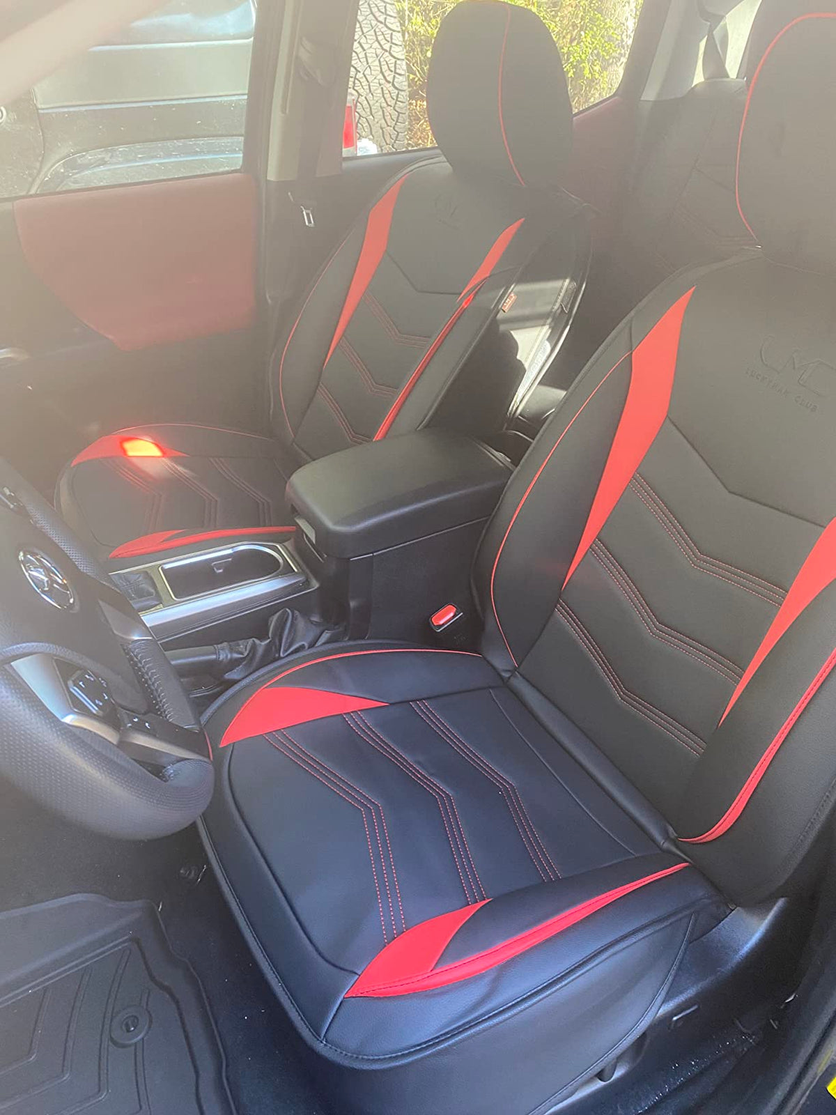 2005-2023 Tacoma Seat Covers Full Set Waterproof leather for Tacoma Double/Crew Cab SR SR5 TRD Sport TRD Off-Road PreRunner Trims, with Waterproof Faux Leather All-enveloping, four seasons general, wear-resistant and scratch-resistant
