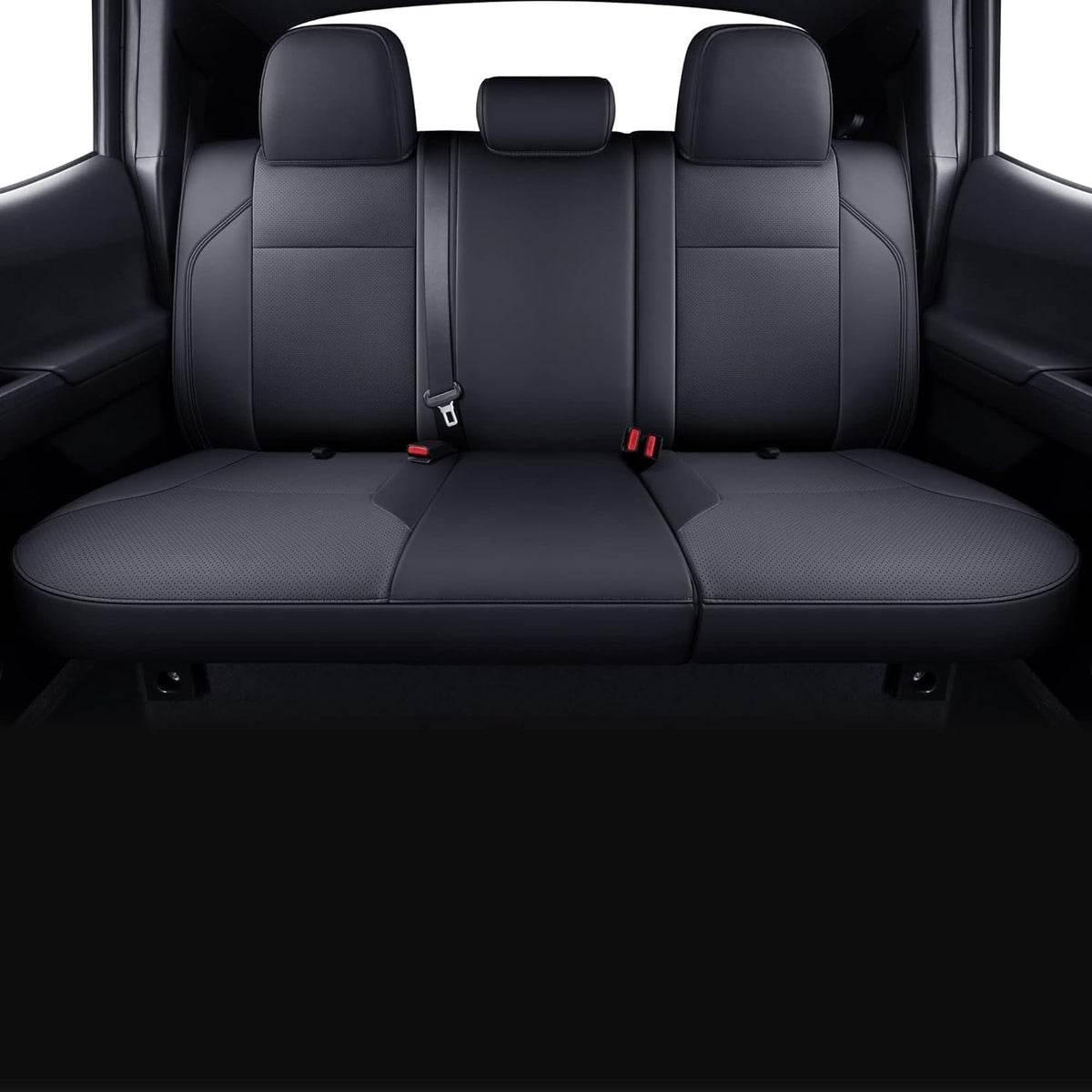 Tacoma Seat Covers  Custom Fit 2016-2023 Tacoma Crew Cab with Faux Leather