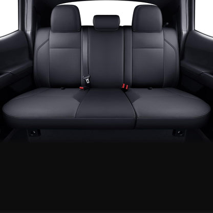 Tacoma Seat Covers  Custom Fit 2016-2023 Tacoma Crew Cab with Faux Leather