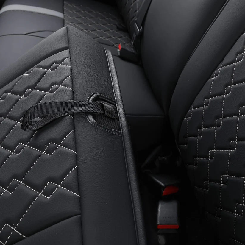 Tacoma Seat Covers, Custom fit 2016-2023 Faux Leather Tacoma SR SR5 TRD Sport TRD Off-Road PreRunner Crew Double Cab