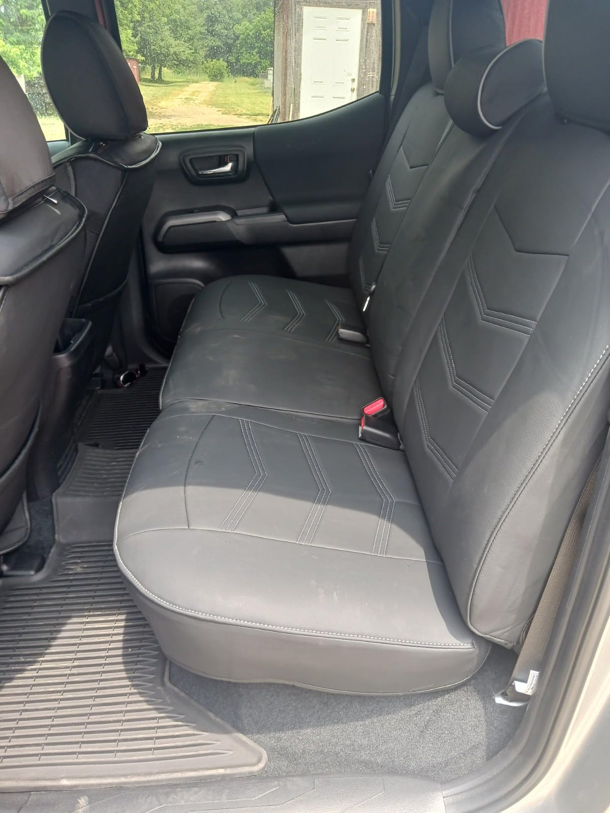 2005-2023 Tacoma Seat Covers Full Set Waterproof leather for Tacoma Double/Crew Cab SR SR5 TRD Sport TRD Off-Road PreRunner Trims, with Waterproof Faux Leather All-enveloping, four seasons general, wear-resistant and scratch-resistant