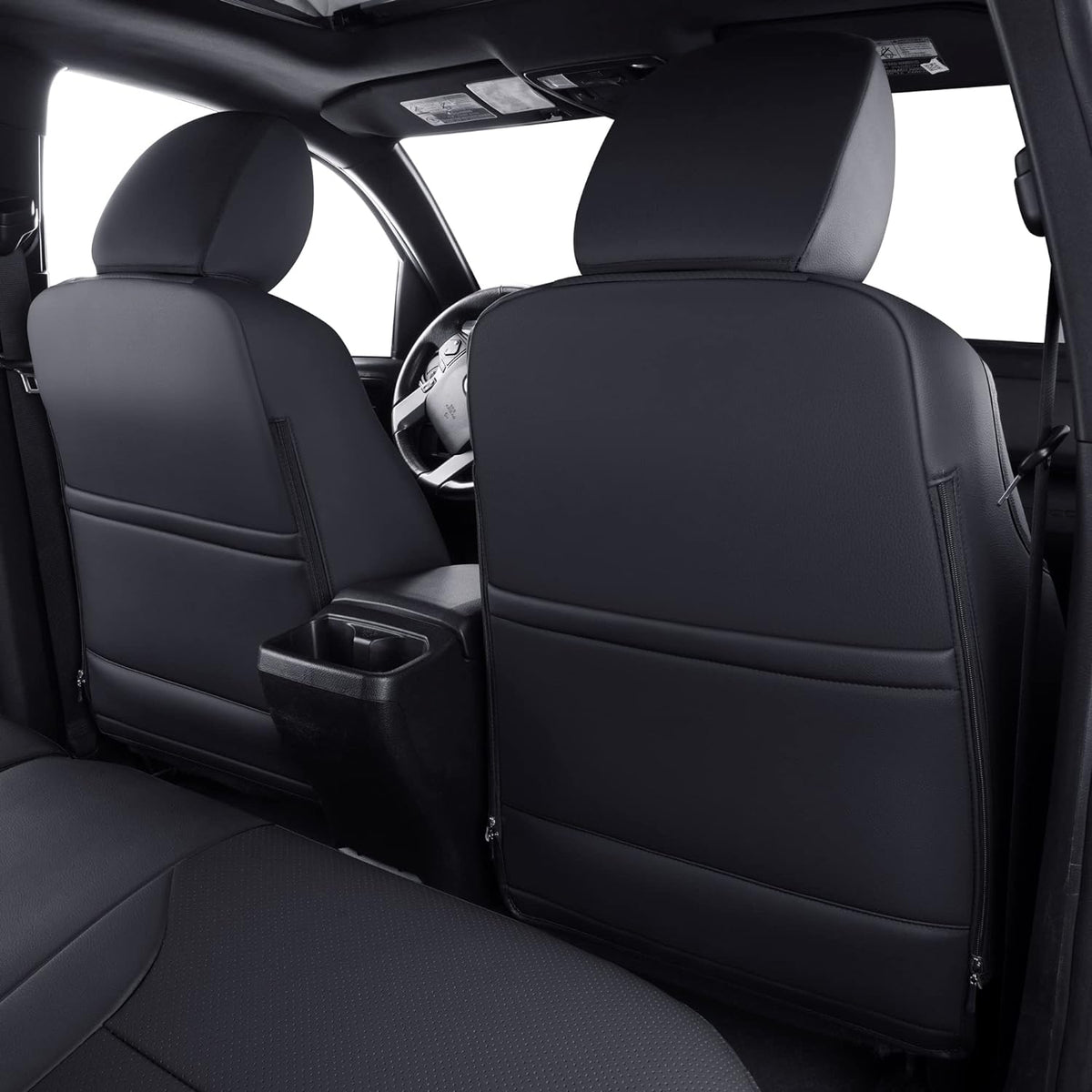 Tacoma Seat Covers  Custom Fit 2016-2023 Tacoma Crew Cab with Faux Leather