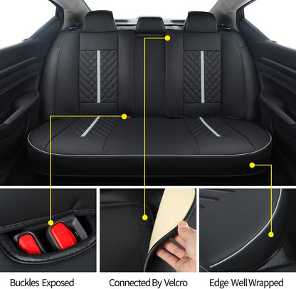 Altima Seat Covers, fit for 2013-2024 Nissan Altima S SR SV SL Platinum Sedan with Water Proof Faux Leather
