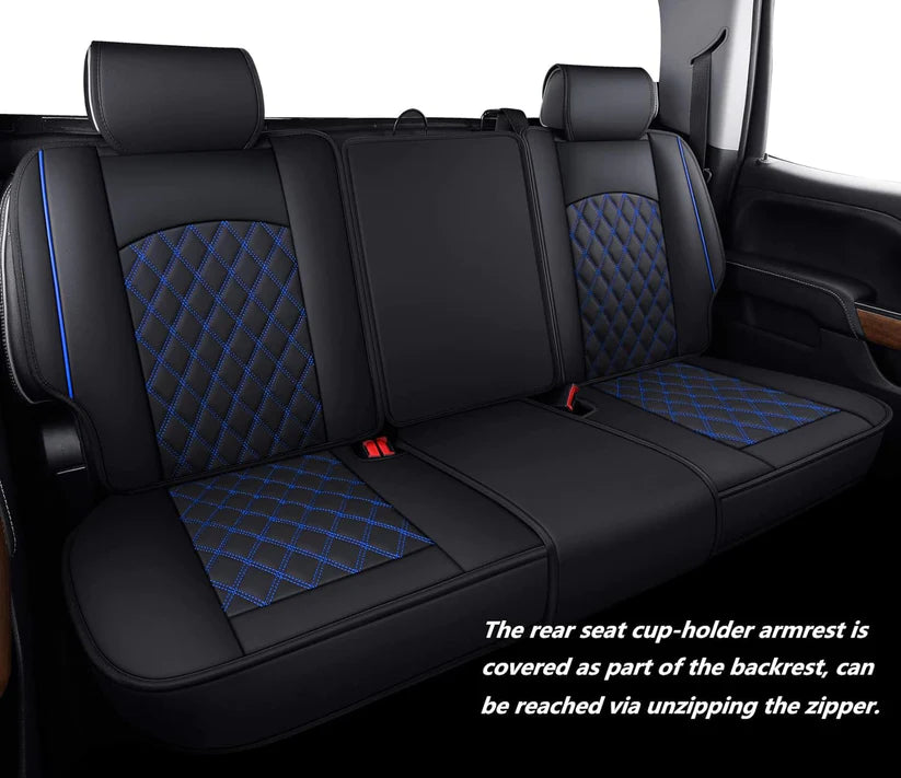 2007-2024 GMC Sierra Chevy Chevrolet Silverado 1500 2500HD 3500HD Trail Boss Z71 Crew Double Extended Cab Waterproof Leather Truck Pickup Cuchion
