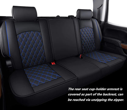 2007-2024 GMC Sierra Chevy Chevrolet Silverado 1500 2500HD 3500HD Trail Boss Z71 Crew Double Extended Cab Waterproof Leather Truck Pickup Cuchion