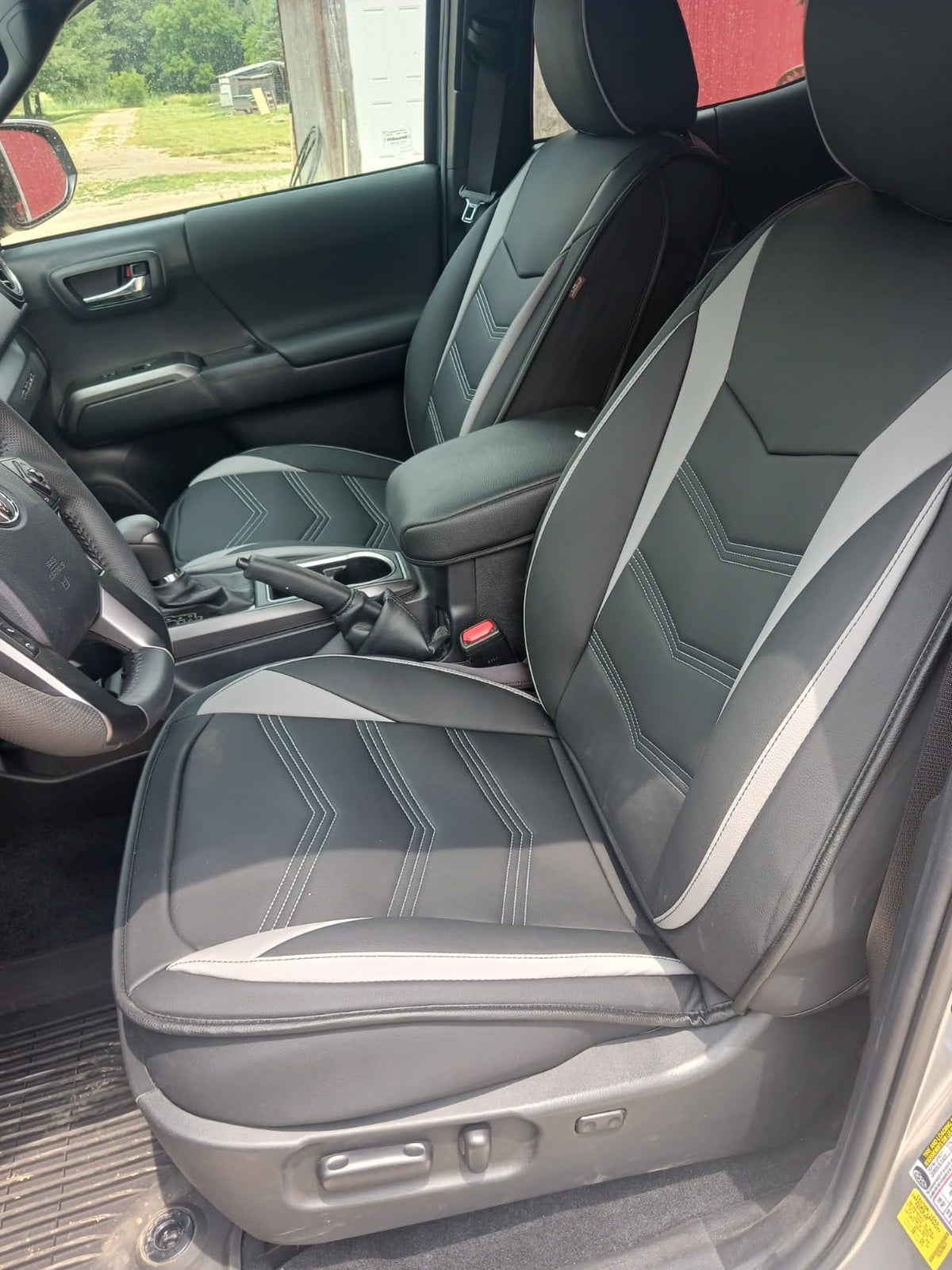 2005-2023 Tacoma Seat Covers Full Set Waterproof leather for Tacoma Double/Crew Cab SR SR5 TRD Sport TRD Off-Road PreRunner Trims, with Waterproof Faux Leather All-enveloping, four seasons general, wear-resistant and scratch-resistant