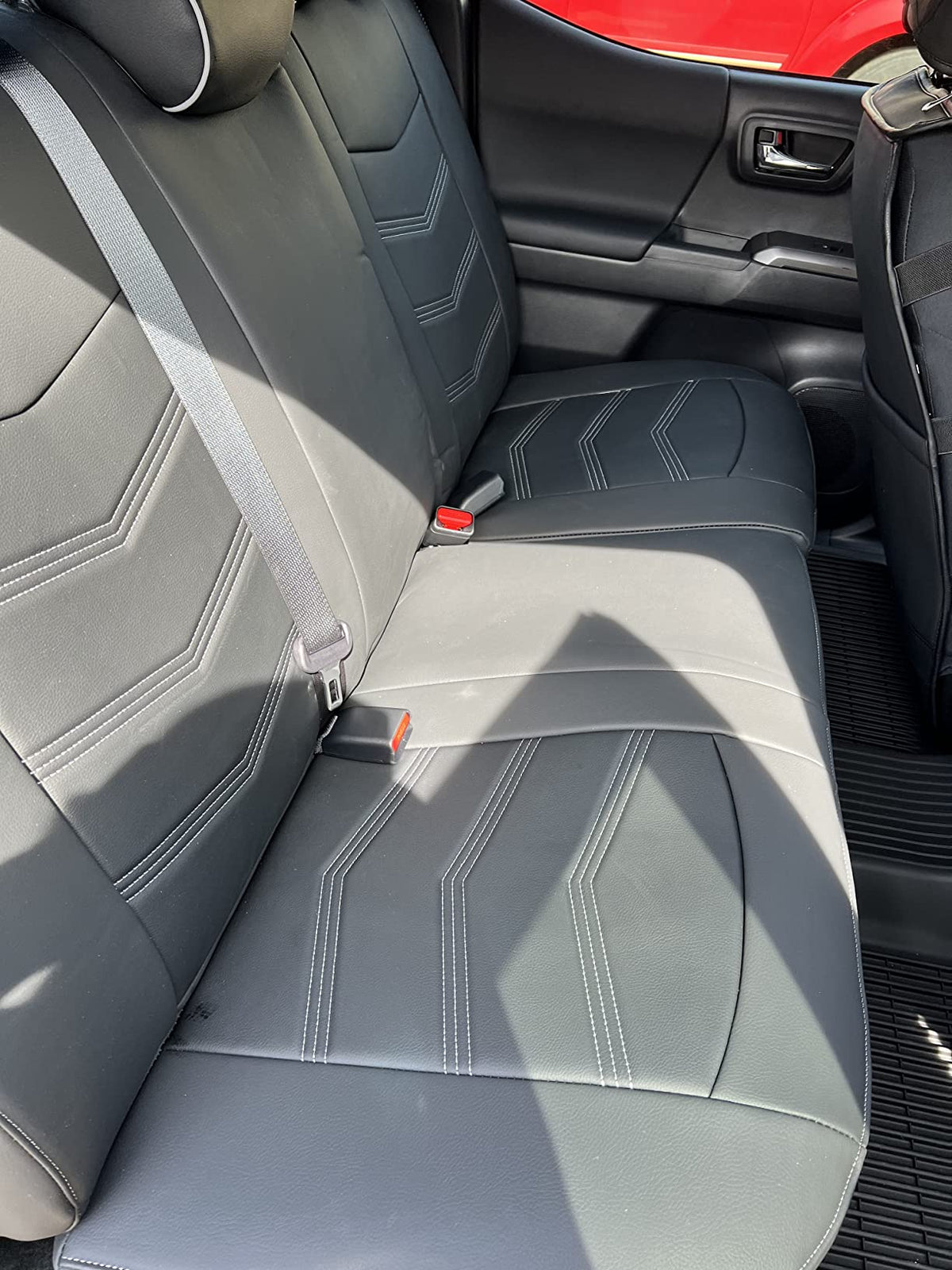 2005-2023 Tacoma Seat Covers Full Set Waterproof leather for Tacoma Double/Crew Cab SR SR5 TRD Sport TRD Off-Road PreRunner Trims, with Waterproof Faux Leather All-enveloping, four seasons general, wear-resistant and scratch-resistant