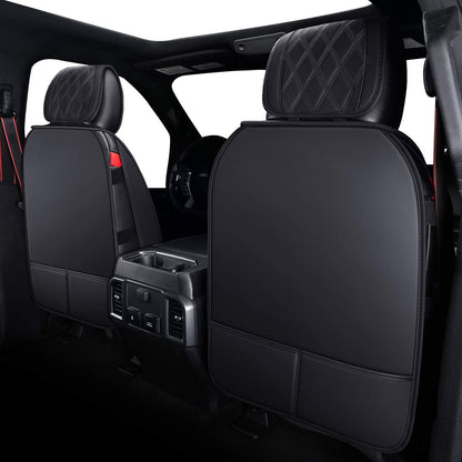 Car Seat Covers Full Set with Waterproof Leather, Automotive Vehicle Cushion Cover for Cars SUV Pick-up Truck Fit for 2009 to 2024 Ford F150 Carhartt and 2017 to 2024 F250 F350 F450