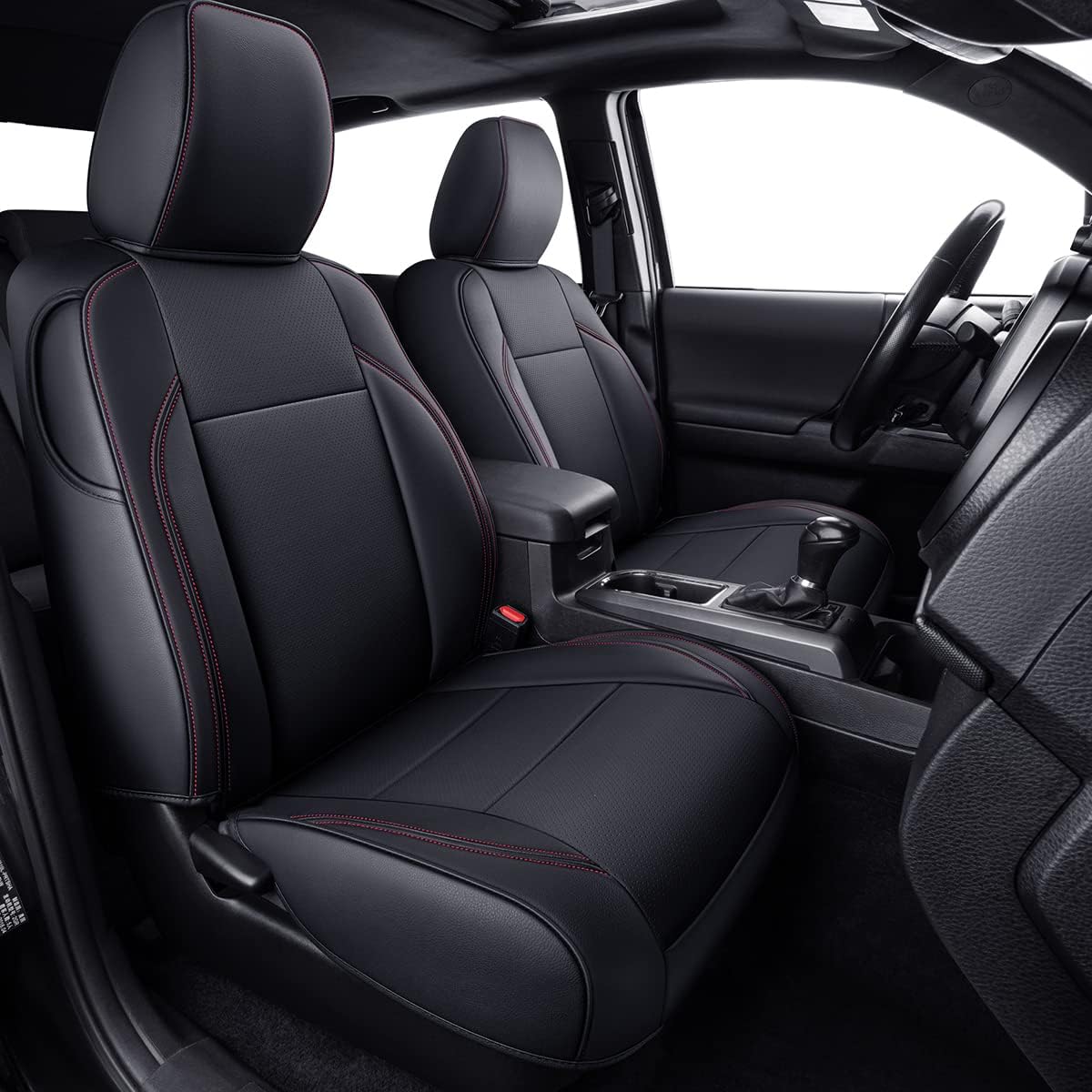 Tacoma Seat Covers  Custom Fit 2016-2023 Tacoma Crew Cab with Faux Leather