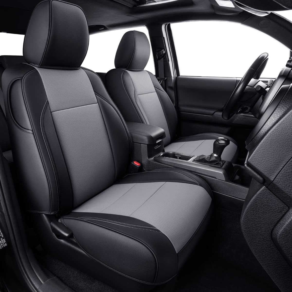 Tacoma Seat Covers  Custom Fit 2016-2023 Tacoma Crew Cab with Faux Leather