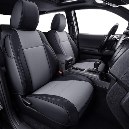 Tacoma Seat Covers  Custom Fit 2016-2023 Tacoma Crew Cab with Faux Leather