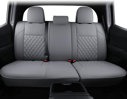 Tacoma Full-Set Seat Covers Fit Tacoma 2016 2017 2018 2019 2020 2021 2022 2023 Double/Crew Cab Only, with Faux Leather