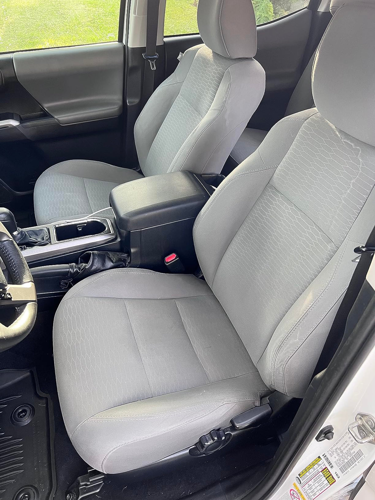 2005-2023 Tacoma Seat Covers Full Set Waterproof leather for Tacoma Double/Crew Cab SR SR5 TRD Sport TRD Off-Road PreRunner Trims, with Waterproof Faux Leather All-enveloping, four seasons general, wear-resistant and scratch-resistant