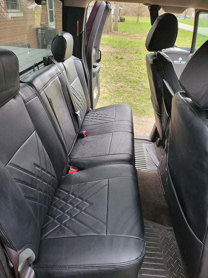 Chevy Sliverado Leather truck Seat  Covers 2014-2018 For1500&2500&3500HD Custom-made all-enveloped, all-season, waterproof leather