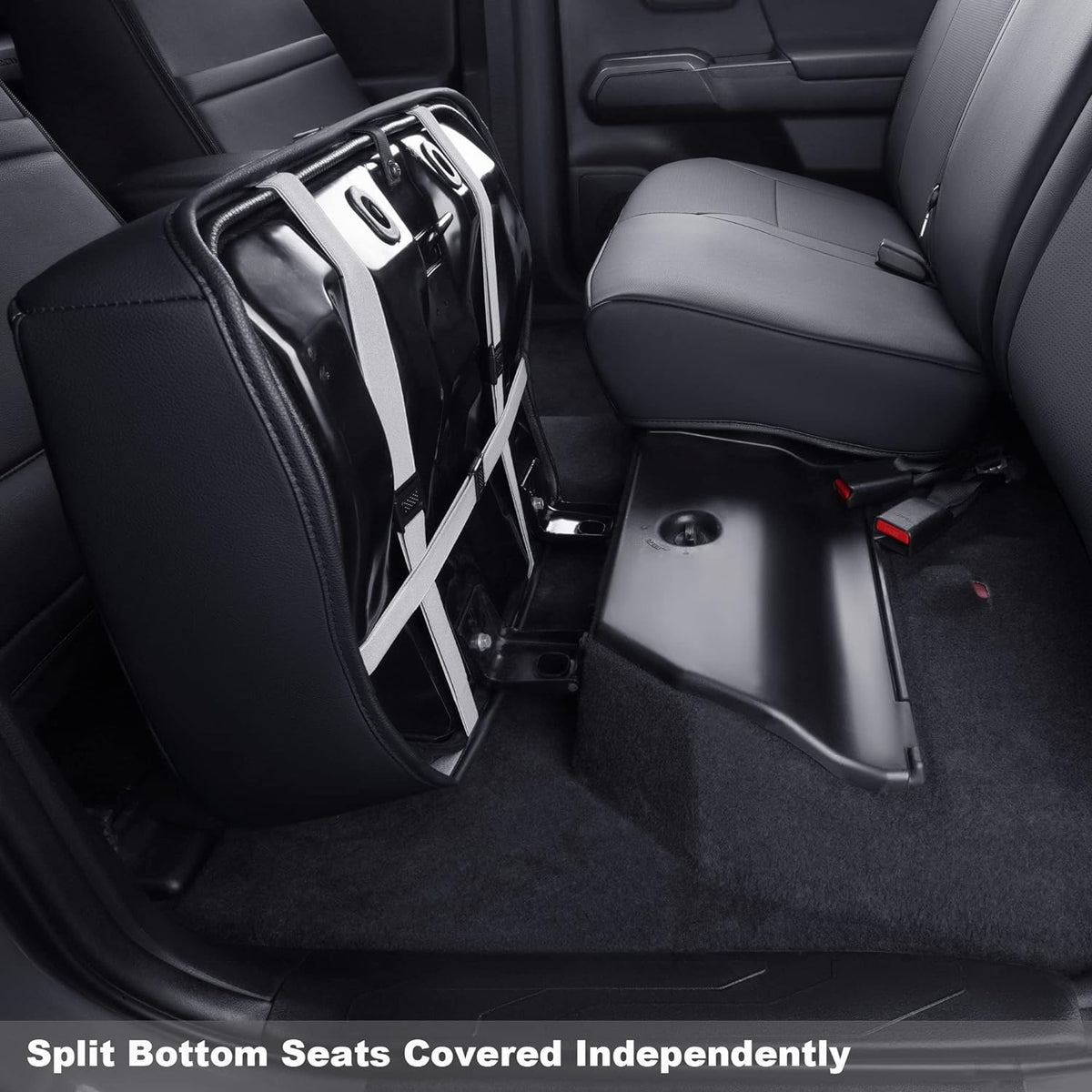 Tacoma Seat Covers  Custom Fit 2016-2023 Tacoma Crew Cab with Faux Leather