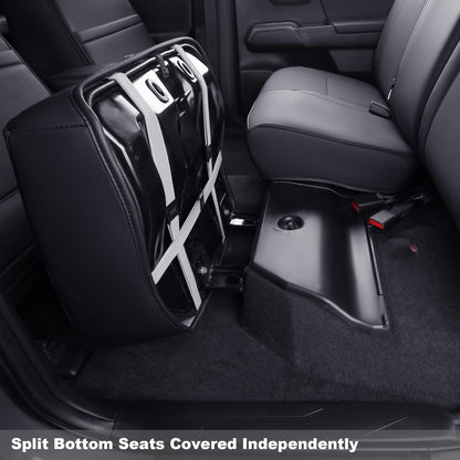 Tacoma Seat Covers  Custom Fit 2016-2023 Tacoma Crew Cab with Faux Leather