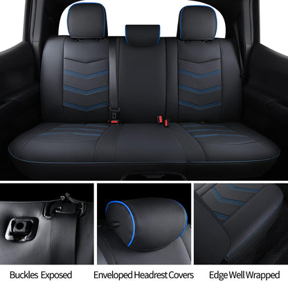 2005-2023 Tacoma Seat Covers Full Set Waterproof leather for Tacoma Double/Crew Cab SR SR5 TRD Sport TRD Off-Road PreRunner Trims, with Waterproof Faux Leather All-enveloping, four seasons general, wear-resistant and scratch-resistant