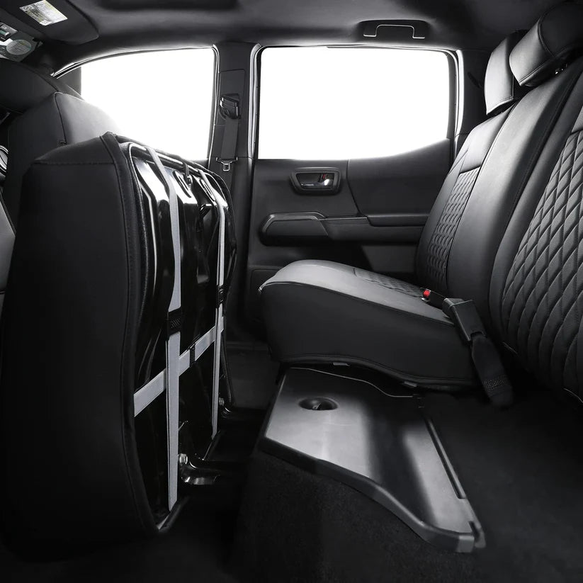Tacoma Seat Covers Fit for 2016-2023 Tacoma Crew Cab/Double Cab with Water Proof Faux Leather