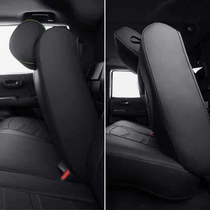 2005-2023 Tacoma Seat Covers Full Set Waterproof leather for Tacoma Double/Crew Cab SR SR5 TRD Sport TRD Off-Road PreRunner Trims, with Waterproof Faux Leather All-enveloping, four seasons general, wear-resistant and scratch-resistant
