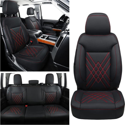 2007-2024 Silverado seat covers Custom&Sierra 1500 2500 3500HD Trucks leather CustomSeat Covers Cars Pickups Full Set, Fit Trims Like LT,LTZ,RST