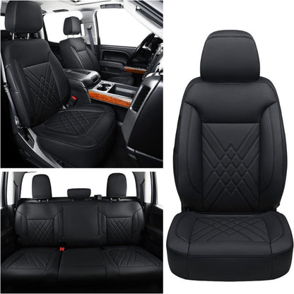 2007-2024 Silverado seat covers Custom&Sierra 1500 2500 3500HD Trucks leather CustomSeat Covers Cars Pickups Full Set, Fit Trims Like LT,LTZ,RST
