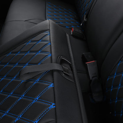 Tacoma Full-Set Seat Covers Fit Tacoma 2016 2017 2018 2019 2020 2021 2022 2023 Double/Crew Cab Only, with Faux Leather