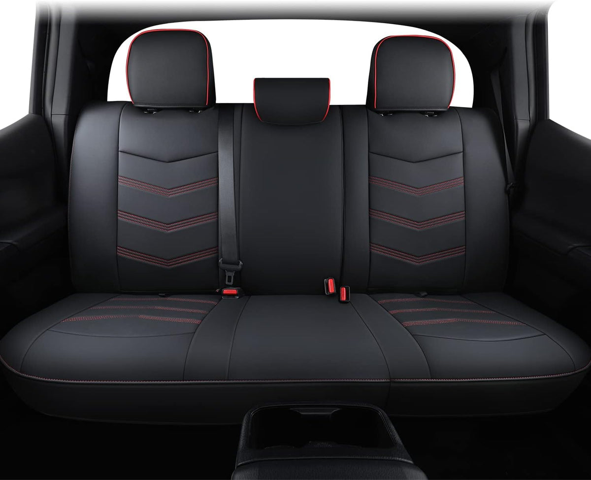 2005-2023 Tacoma Seat Covers Full Set Waterproof leather for Tacoma Double/Crew Cab SR SR5 TRD Sport TRD Off-Road PreRunner Trims, with Waterproof Faux Leather All-enveloping, four seasons general, wear-resistant and scratch-resistant