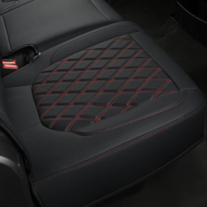 Silverado Seat Covers Full Set with Faux Leather, for 2014-2024 Chevy Silverado GMC Sierra 1500, 2020-2023 Silverado Sierra 2500HD 3500HD Crew Cab