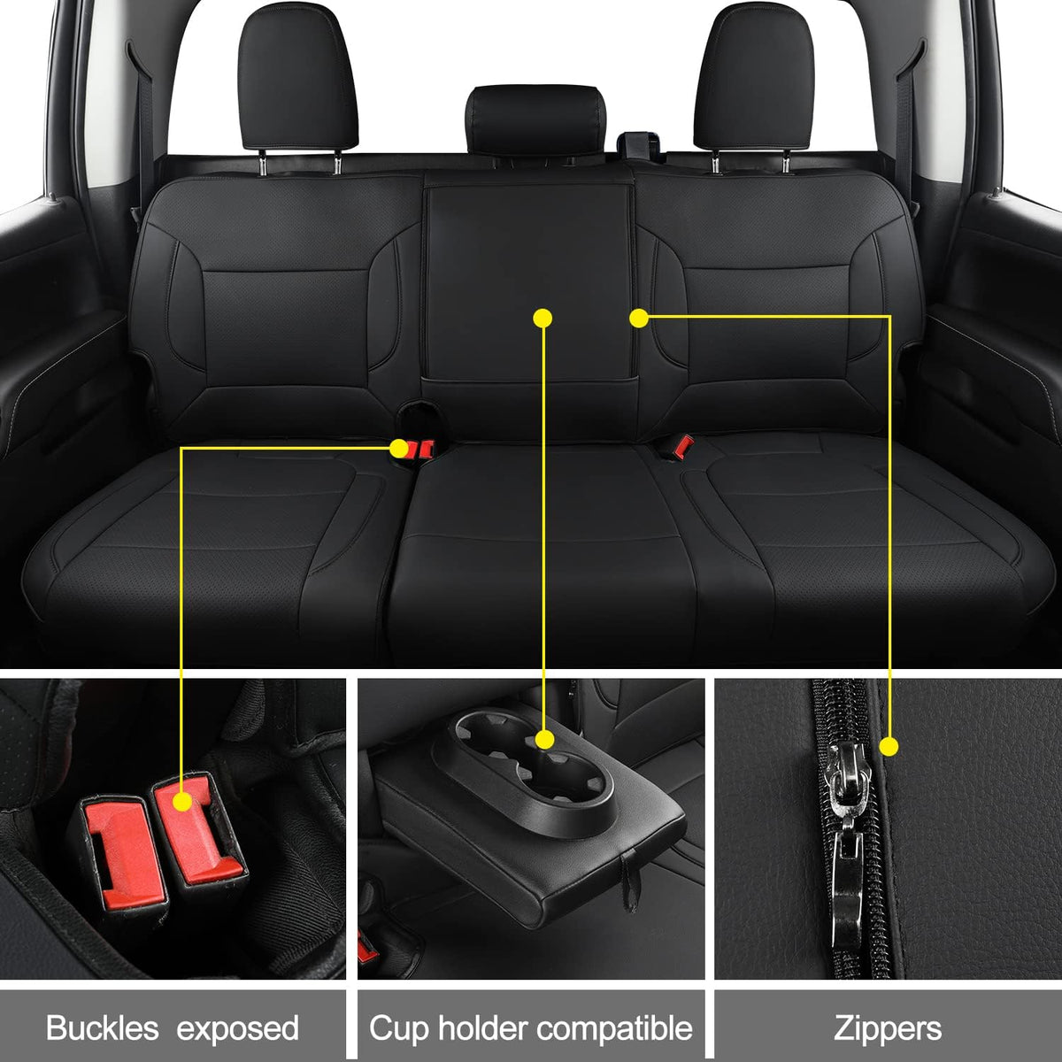 Custom Silverado Seat Covers 2007-2024 Chevrolet Silverado Sierra 1500/2500HD/3500HD crew, all-covered seat covers，dual, extended cab, waterproof leather, , all seasons
