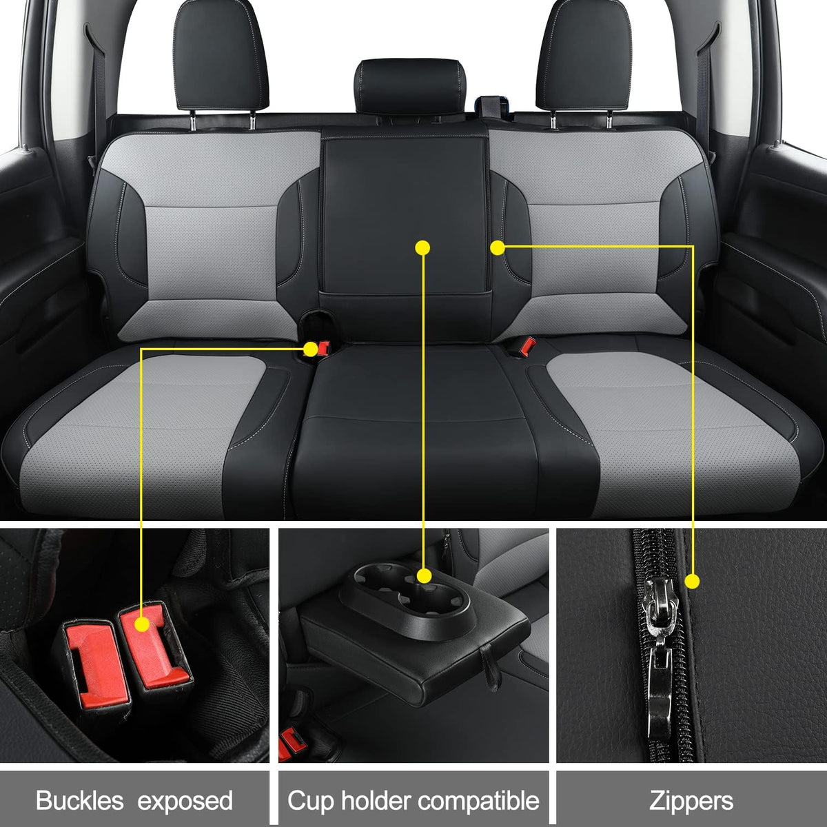 Custom Silverado Seat Covers 2007-2024 Chevrolet Silverado Sierra 1500/2500HD/3500HD crew, all-covered seat covers，dual, extended cab, waterproof leather, , all seasons