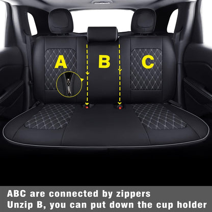 Jeep Cherokee Seat Covers fit for 2014-2023 Jeep Cherokee with Faux Leather All seasons are good Resist claw marks seat covers