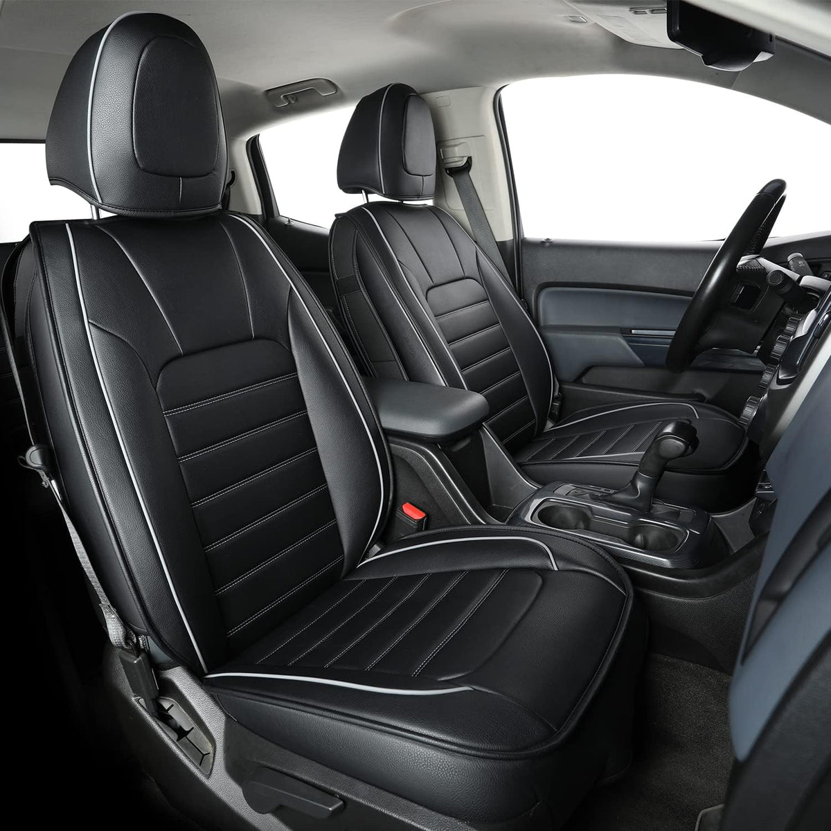Colorado Seat Covers suitable for Chevrolet 2015-2022 Colorado cab Z71 LT ZR2 work truck and 2015-2024 GMC Canyon fully enclosed seat cover with waterproof faux leather