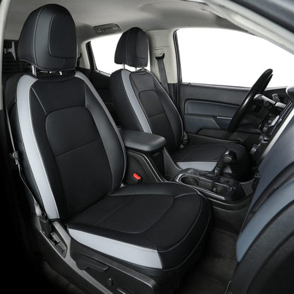 Chevy Colorado Seat Covers Full Set,fit for 2015-2022 Colorado Crew Cab Z71 LT ZR2 Work Truck with Water Proof Faux Leather