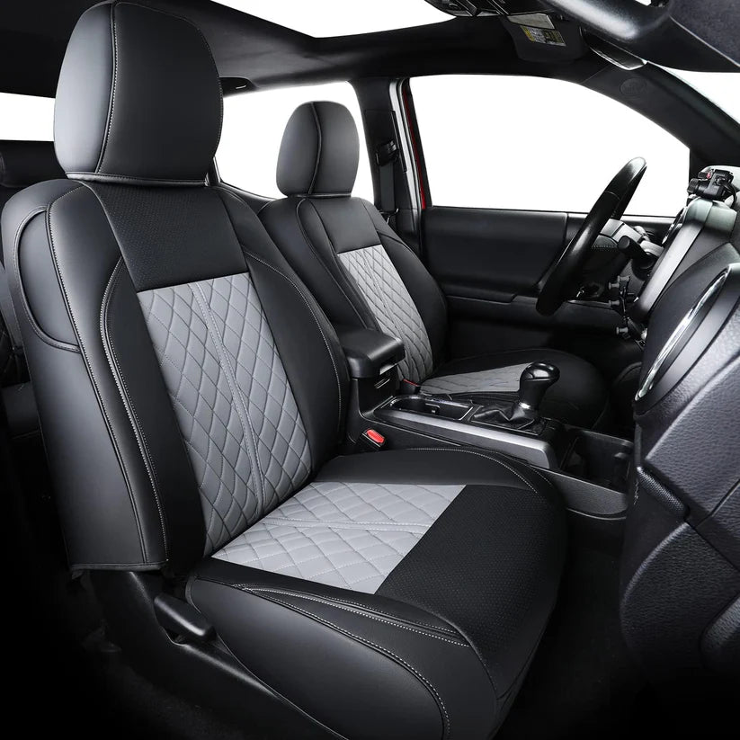 Tacoma Seat Covers Fit for 2016-2023 Tacoma Crew Cab/Double Cab with Water Proof Faux Leather