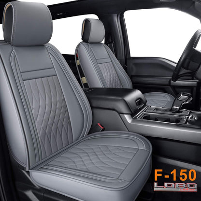 Seat Covers fit for Ford F150 Crew Cab from 2015 to 2024 and fit for F250 F350 F450 Crew Cab from 2017 to 2024 with Faux Leather